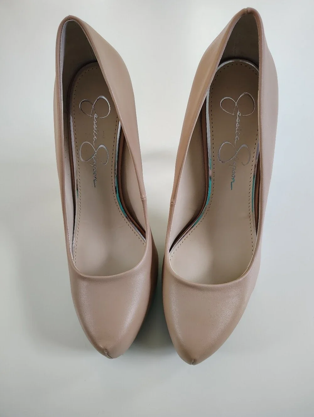 Jessica Simpson Nude Platform Pumps Stiletto High Heels Women's Size 8.5 - Picture 3 of 10